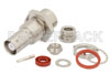 MHV Female Bulkhead Mount Connector Clamp/Solder Attachment for RG55, RG58, RG141, RG142, RG223, RG303, RG400, PE-C195, PE-P195, LMR-195