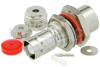 MHV Female Bulkhead Connector Clamp/Solder Attachment For RG174, RG316, RG188