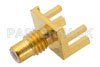 SMC Jack Connector Solder Attachment 0.062 inch End Launch PCB, .020 inch x .010 inch Contact