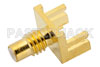 SMC Jack Connector Solder Attachment 0.042 inch End Launch PCB, .020 inch x .010 inch Contact