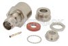 75 Ohm TNC Female Bulkhead Mount Connector Clamp/Solder Attachment for RG6, .480 inch D Hole