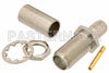 RT SMA Female Bulkhead Connector Crimp/Solder Attachment For RG58, .235 inch D Hole