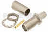 SMA Female Bulkhead Connector Crimp/Solder Attachment For RG58, .235 inch D Hole