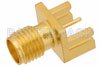 SMA Female Connector Solder Attachment .031 inch End Launch PCB
