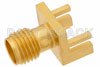 SMA Female Connector Solder Attachment .047 inch End Launch PCB, .020 inch x .010 inch Contact