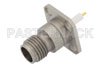 2.4mm Female Connector Solder Attachment 4 Hole Flange Mount Pin Terminal, .340 inch Hole Spacing