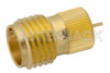 SMA Female Connector Solder Attachment Press-In Mount Tab Terminal, .200 inch Diameter