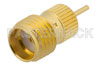SMA Female Connector Solder Attachment Press-In Mount Tab Terminal, .200 inch Diameter