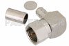 75 Ohm F Male Right Angle Connector Crimp/Solder Attachment for RG59B/U, RG62, RG71