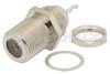75 Ohm F Female Bulkhead Mount Connector Solder Attachment Tab Terminal, .380 inch DD Hole