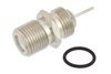 75 Ohm F Female Connector Solder Attachment Thread-In Mount Pin Terminal, .380 inch Diameter