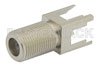 75 Ohm F Female Connector Solder Attachment Thru Hole PCB, .320 inch x .091 inch Hole Spacing