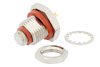 10-32 Female Bulkhead Mount Connector Solder Attachment Solder Cup Terminal, .295 inch D Hole