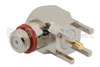10-32 Female Right Angle Connector Solder Attachment Thru Hole PCB, .200 inch x .067 inch Hole Spacing
