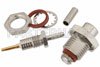 10-32 Female Bulkhead Mount Connector Crimp/Solder Attachment for RG178, RG196, .295 inch D Hole
