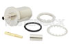 N Female Bulkhead Mount Connector Crimp/Crimp Attachment for RG58, RG303, RG141, PE-C195, PE-P195, LMR-195, .195 inch, .640 inch DD Hole