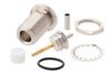 N Female Bulkhead Mount Connector Crimp/Solder Attachment for RG174, RG316, RG188, LMR-100, PE-B100, PE-C100, 0.100 inch, .640 inch DD Hole