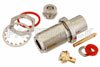 N Female Bulkhead Mount Connector Clamp/Solder Attachment for PE-SR405AL, PE-SR405FL, RG405, PE-SR405TN, .640 inch DD Hole