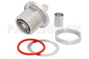 7/16 DIN Female Bulkhead Connector Crimp/Non-Solder Attachment For PE-C400, 0.400 inch, 1.161 inch DD Hole