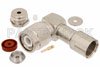TNC Male Right Angle Connector Clamp/Solder Attachment For RG178, RG196