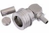 QN Male Right Angle Connector Crimp/Solder Attachment for RG55, RG141, RG142, RG223, RG400, IP68