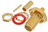 SMA Female Bulkhead Mount Connector Crimp/Solder Attachment for RG174, RG316, RG188, 0.100 inch, PE-B100, PE-C100, LMR-100, .235 inch D Hole