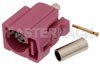 FAKRA Jack Connector Crimp/Solder Attachment for RG174, RG316, RG188, .100 inch, PE-B100, PE-C100, LMR-100, Violet Color