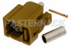 FAKRA Jack Connector Crimp/Solder Attachment for RG174, RG316, RG188, .100 inch, PE-B100, PE-C100, LMR-100, Curry Color
