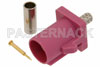 FAKRA Plug Connector Crimp/Solder Attachment for RG174, RG316, RG188, .100 inch, PE-B100, PE-C100, LMR-100, Violet Color