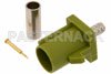 FAKRA Plug Connector Crimp/Solder Attachment for RG174, RG316, RG188, .100 inch, PE-B100, PE-C100, LMR-100, Curry Color