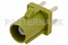 FAKRA Plug Connector Solder Attachment Thru Hole PCB, Curry Color