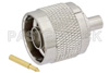 N Male Connector Solder Attachment for PE-SR402AL, PE-SR402FL, PE-SR402FLJ, PE-SR402TN, RG402