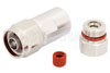 N Male Low PIM Connector Clamp/Non-Solder Contact Attachment for 1/4 inch Superflexible, PE-1/4SFHC, IP67 Rated