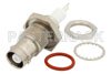 MHV Female Bulkhead Mount Hermetically Sealed Connector Solder Attachment Solder Cup Terminal, .480 inch D Hole