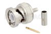BNC Male Connector Crimp/Crimp Attachment for .100 inch, RG316, RG174, RG188, LMR-100, LMR-100, LMR-100-FR, PE-C100, PE-B100
