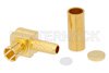 75 Ohm MCX Plug Right Angle Push-On Connector Crimp/Solder Attachment for RG179, RG187