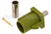 FAKRA Plug Connector Crimp/Solder Attachment for RG174, RG316, RG188, .100 inch, PE-B100, PE-C100, LMR-100, Curry Color