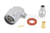 N Male Right Angle Connector Clamp/Solder Attachment for PE-P160LL