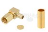 SSMC Plug Right Angle Connector Crimp/Solder Attachment for RG316, RG188, RG174, PE-C100-LSZH, PE-B100, LMR-100A-FR, LMR-100A