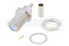 75 Ohm F Female Bulkhead Mount Connector Crimp/Solder Attachment for RG179, RG187, .380 inch DD Hole