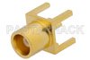 MCX Jack Connector Solder Attachment Thru Hole PCB, .200 inch x .052 inch Hole Spacing
