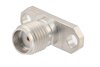SMA Female Field Replaceable Connector 2 Hole Flange Mount 0.012 inch Pin, .481 inch Hole Spacing, with Metal Contact Ring