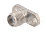SMA Female Field Replaceable Connector 2 Hole Flange Mount 0.02 inch Pin, .481 inch Hole Spacing, with Metal Contact Ring