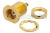 MCX Jack Bulkhead Mount Connector Solder Attachment Turret Terminal, .177 inch D Hole