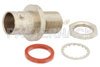 75 Ohm BNC Female Bulkhead Mount Hermetically Sealed Connector Solder Attachment Turret Terminal, .350 inch D Hole