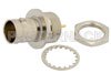75 Ohm BNC Female Bulkhead Mount Isolated Ground Connector Solder Attachment Solder Cup Terminal, .480 inch D Hole