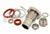 75 Ohm BNC Female Bulkhead Mount Connector Clamp/Solder Attachment for RG59B/U, RG62, RG71, .480 inch D Hole