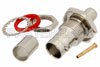 75 Ohm BNC Female Bulkhead Connector Crimp/Solder Attachment For PE-B305, .480 inch D Hole