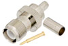 RP TNC Female Connector Crimp/Solder Attachment for RG58, RG303, RG141, PE-C195, PE-P195, LMR-195, 0.195 inch