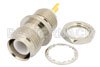 RP TNC Female Bulkhead Mount Connector Solder Attachment Solder Cup Terminal, .410 inch D Hole